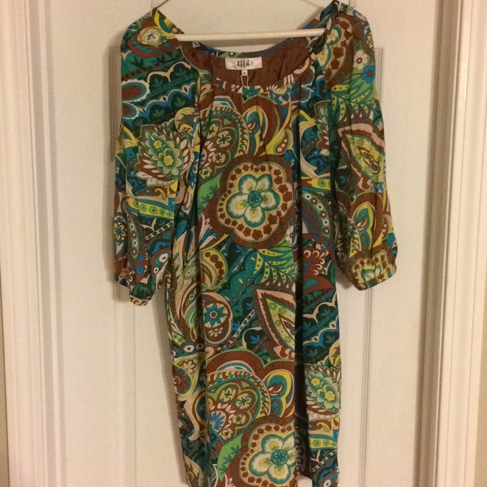 Tibi silk cotton blend dress. Size 6.